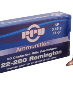 Prvi Partizan Ammunition 22-250 Remington 55 Grain Soft Point Box of 20